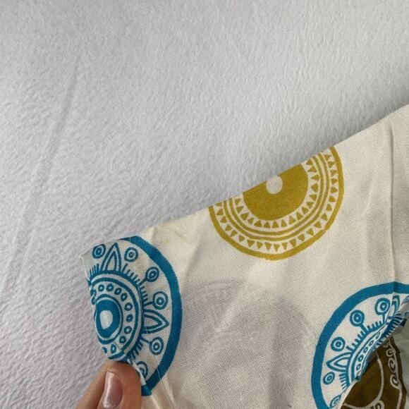 Vintage Blueprint Shirt men's Medium White Geometric Rayon All Over 80s 90s NEW - Picture 9 of 9